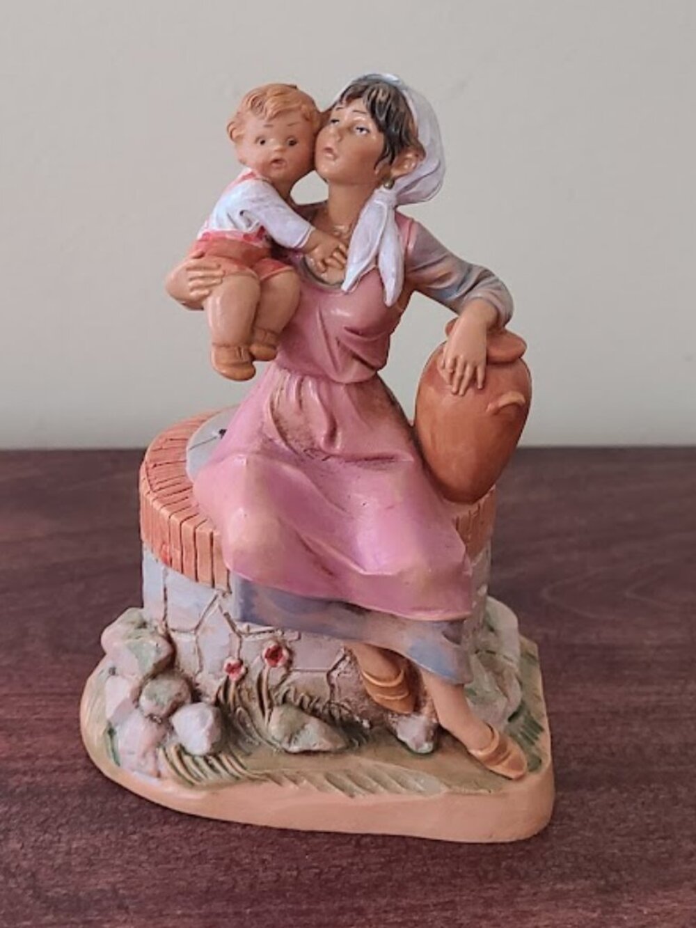 Vintage Fontanini Ariel and Baby 1991 Italy Depose 263 5” Nativity Signed